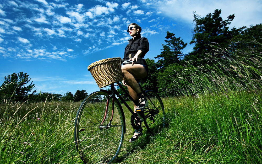 Женский велосипед в стиле ретро